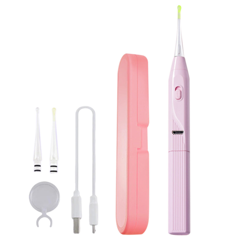 LED Lighted Ear Cleaner Kit USB Rechargeable Ear Wax Removal Tool Pink