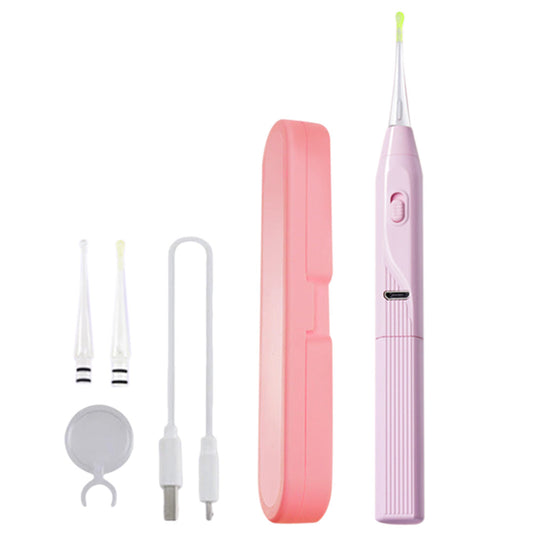 LED Lighted Ear Cleaner Kit USB Rechargeable Ear Wax Removal Tool Pink