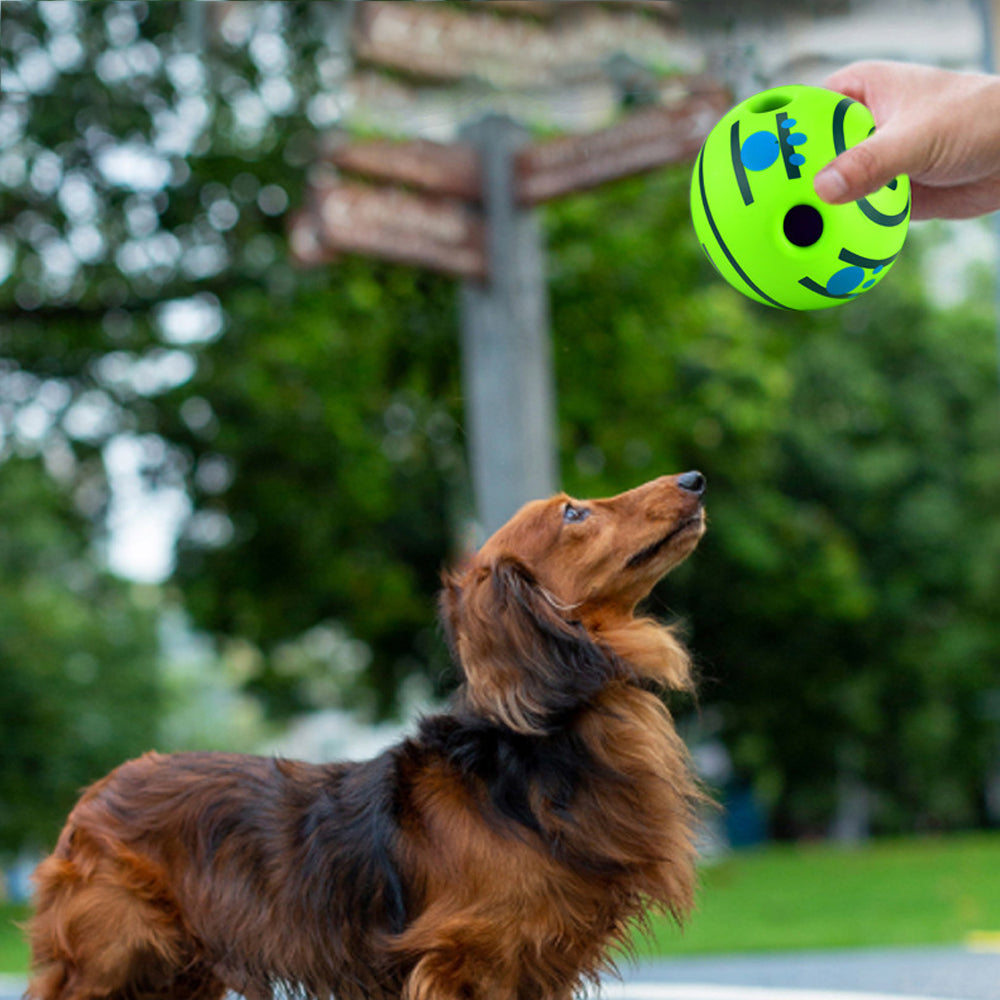 Wobble Giggle Dog Ball Pet Dog Interactive Toy Ball Squeaky Dog Toys Ball