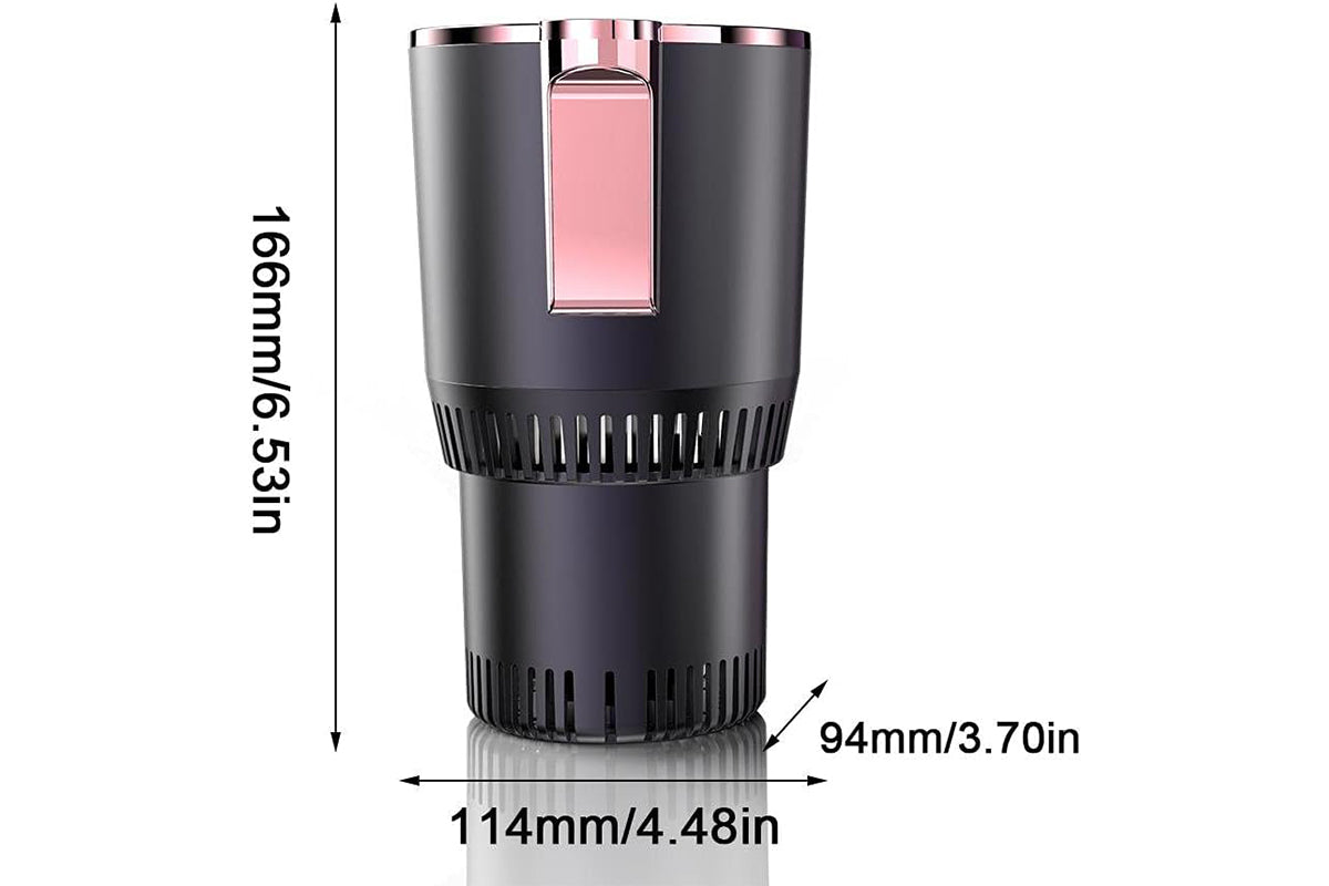 2 in 1 Car Cup Warmer Cooler Smart Car Mug Holder Auto Car Cooling and Heating Cup with LED Temperature Display Car Refrigerator-Purple