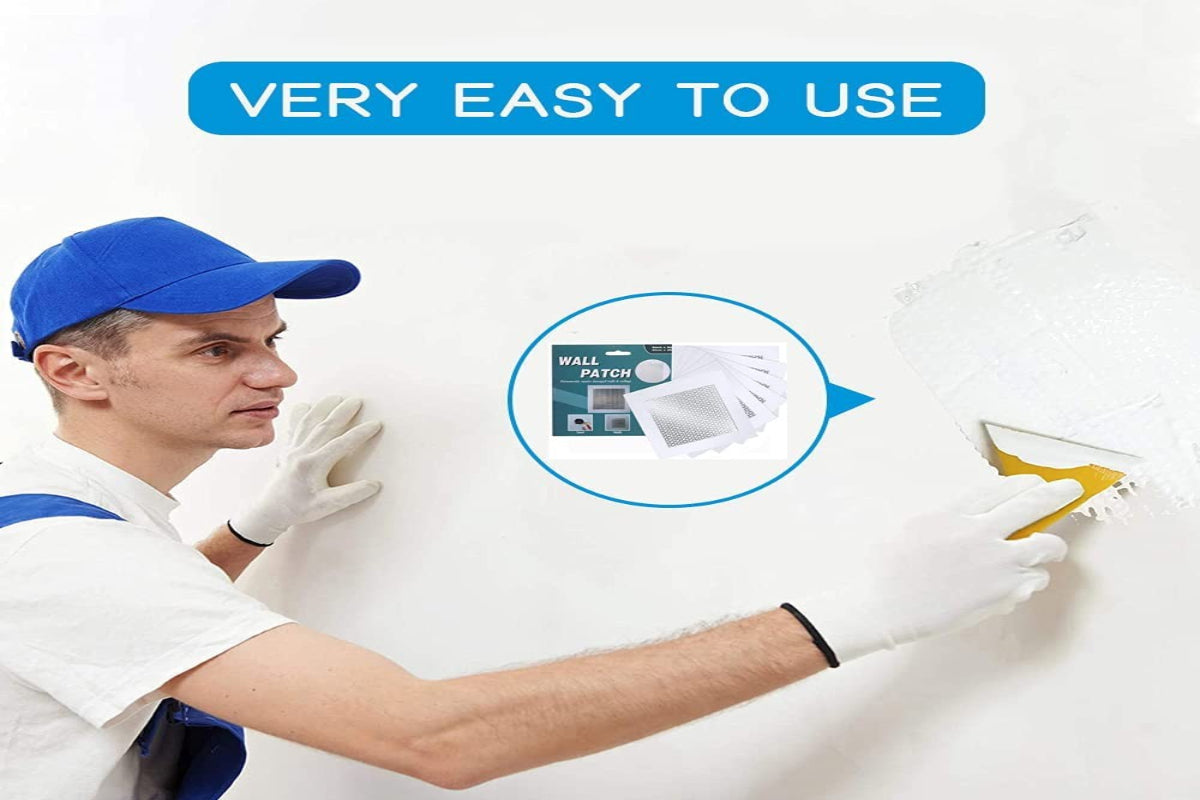 2 Pack Drywall Patch Kit 8 Inch with Self-Adhesive Mesh