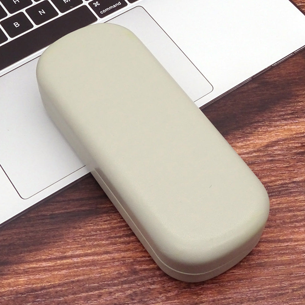 Unisex Hard Shell Glasses Case ââ‚?PU Leather Travel Sunglasses Box Beige
