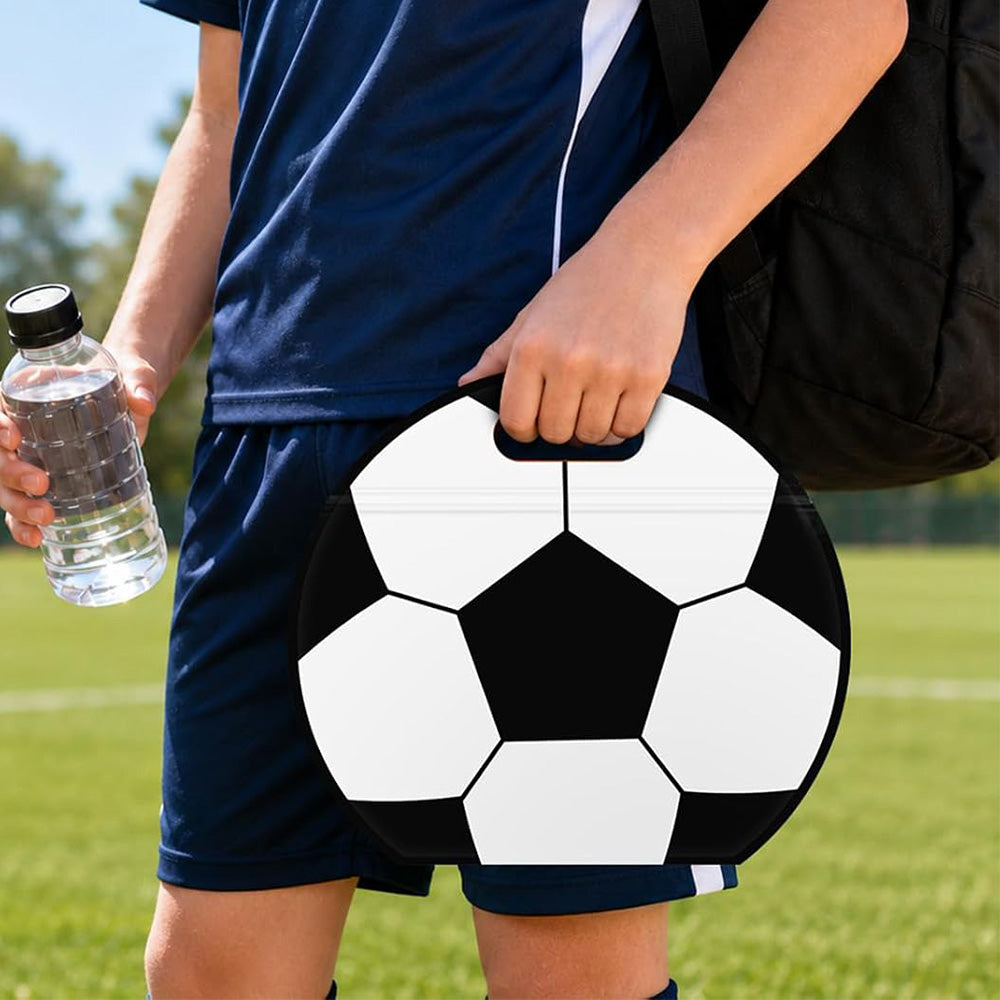 20 Pack Soccer Resealable Candy Bags with Handles - White