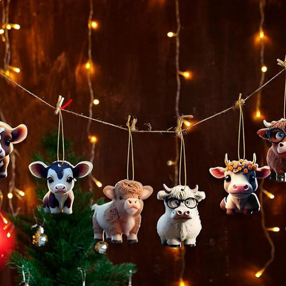 24 Days Animal Christmas Advent Calendar Collectible Funny Cow Set Blind Box