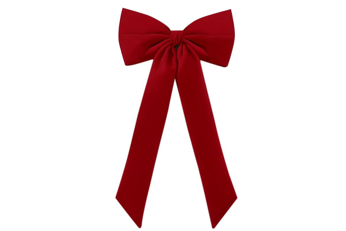 Large Christmas Bow Decoration Velvet Hanging Ornament for Tree Wall Door Decor