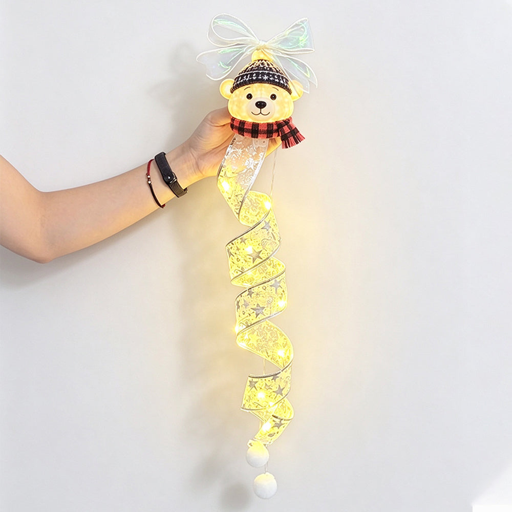Christmas Hanging Decoration Spiral LED Light for Christmas Tree - Bear