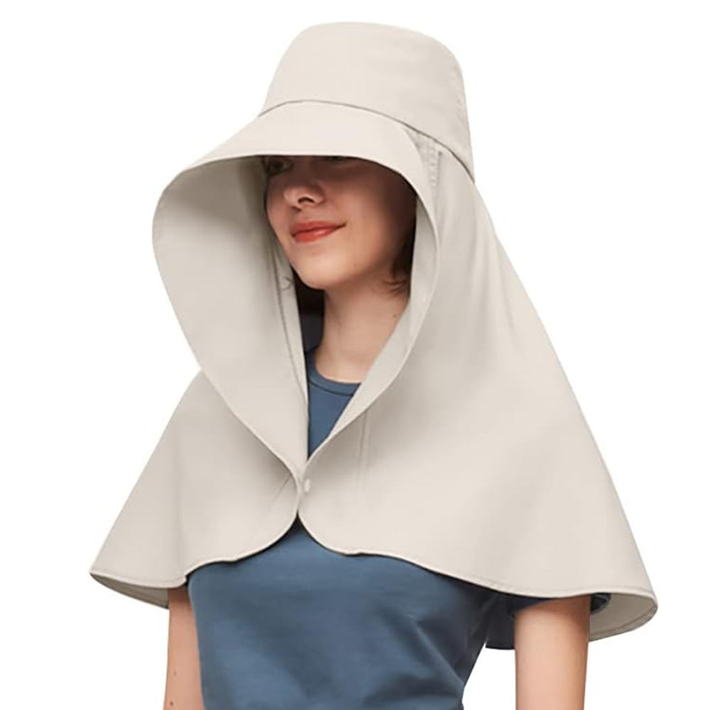 Sun Hats Wide Brim Fishing Hat UV Protection Bucket Hats Beige