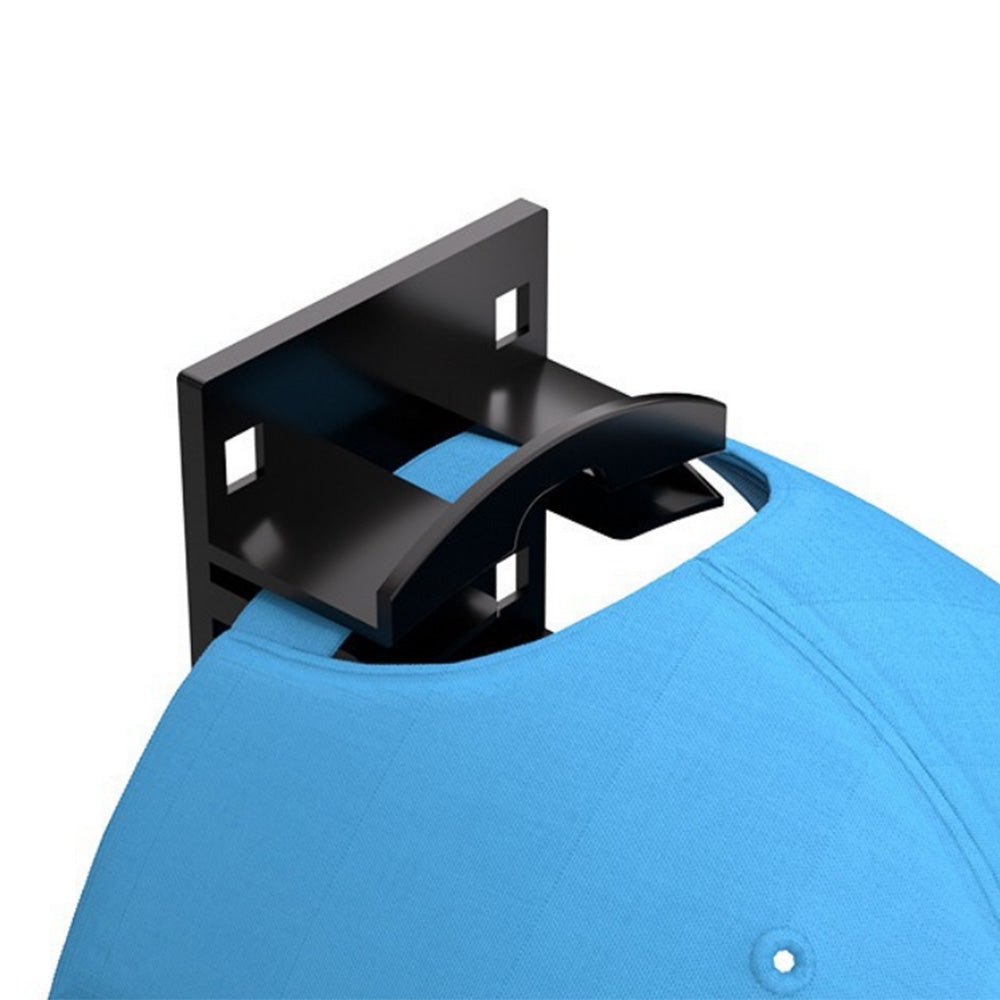 Wall Mounted Baseball Hat Organizer Adhesive Hat Display Hanger Holder for Door Closet Black