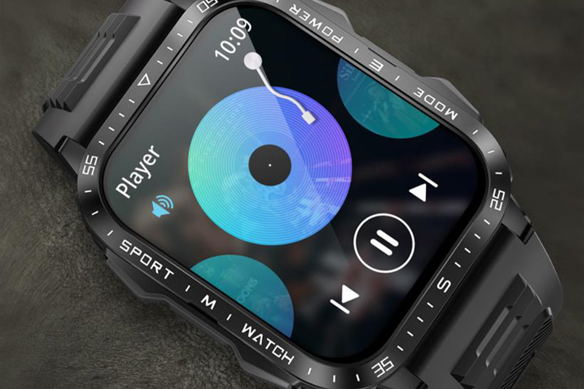 Smartwatches with 100 Sports Modes Voice Assistant Bluetooth Call Music for iPhone-Black
