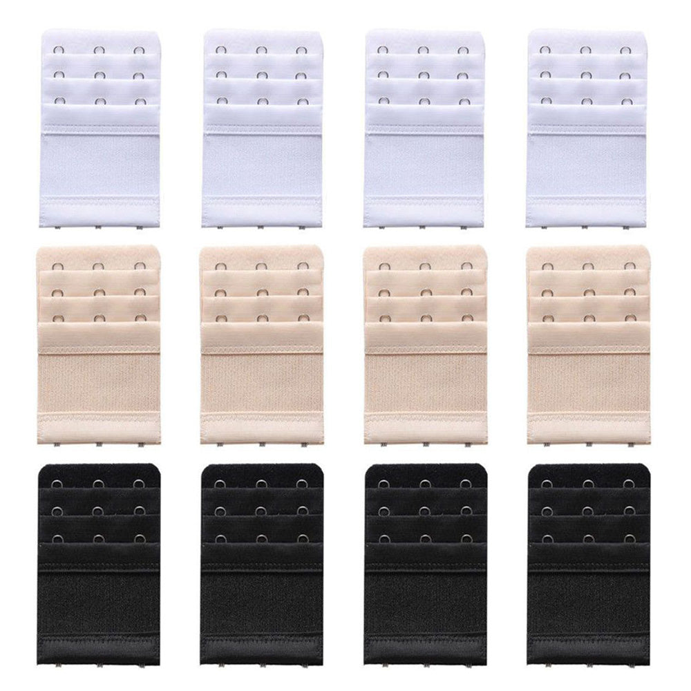 12 Pcs Set 3-Hook Bra Strap Extender for Women