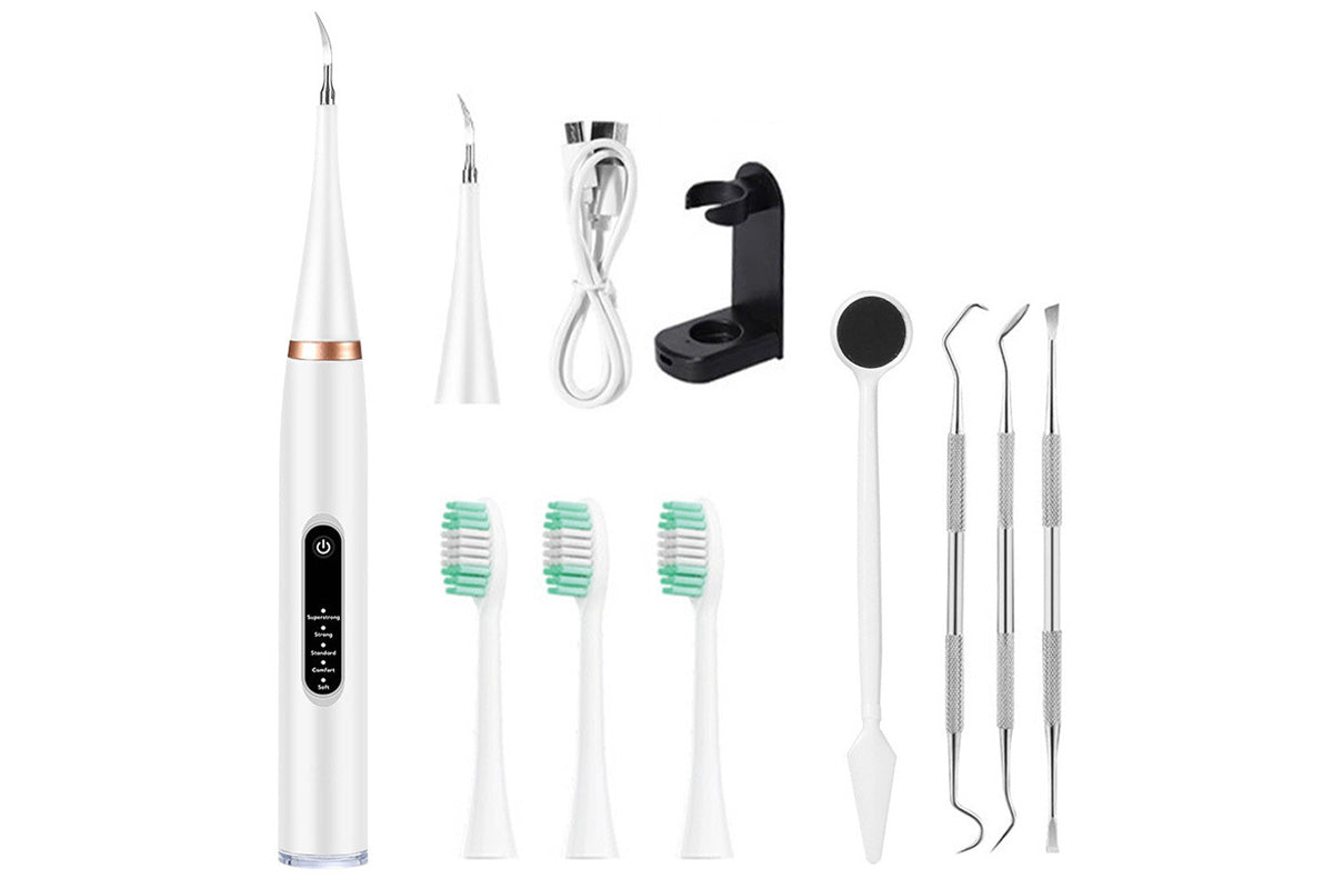 Pet Ultrasonic Tooth Cleaner Dog Plaque Tartar Stain Remover White