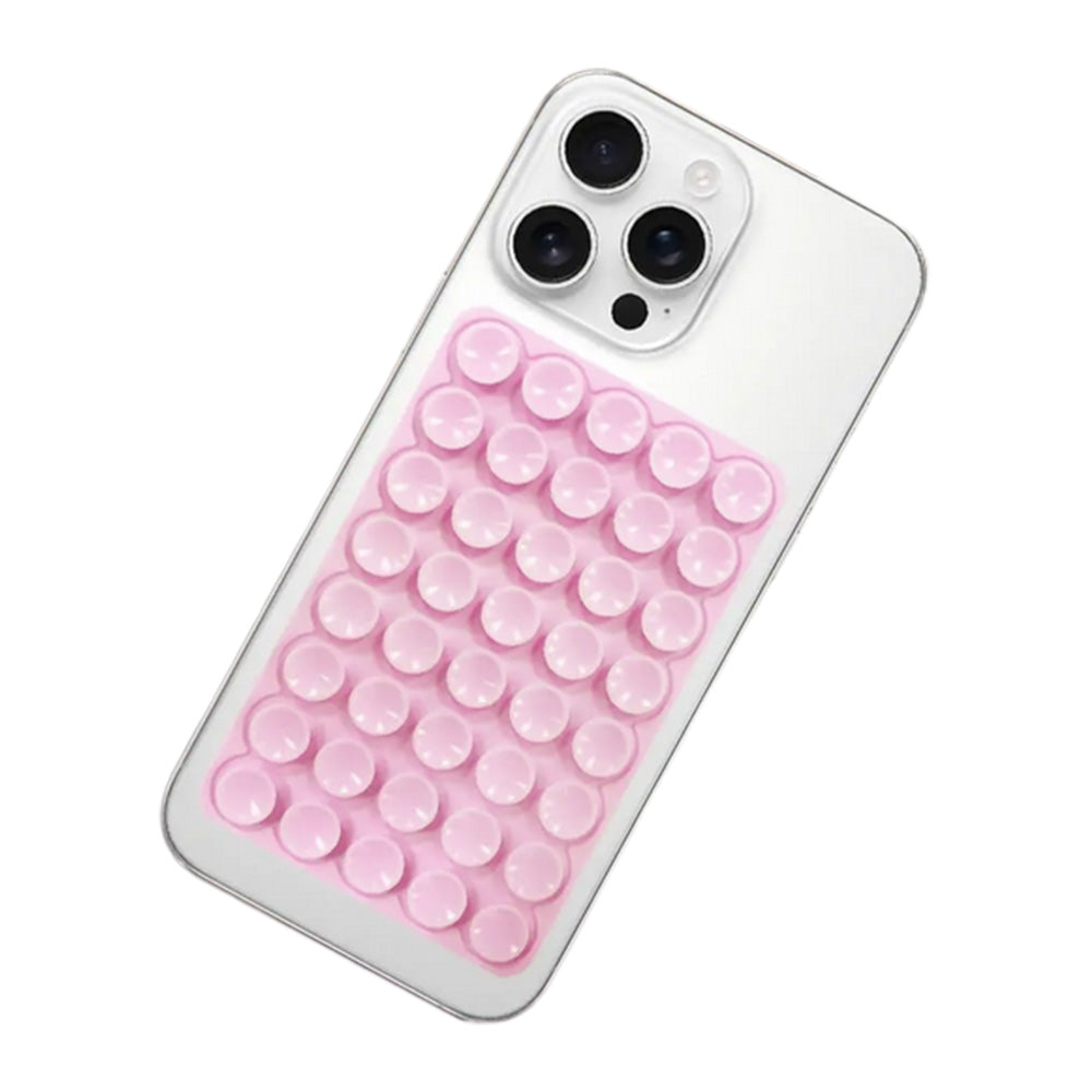 5 Pack Double Sided Silicone Phone Suction Pad 80 Stickers Grip for Car Desk Holder-Pink