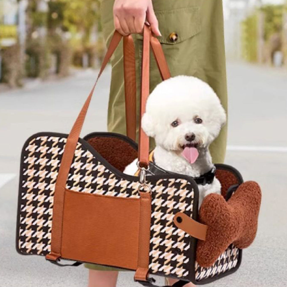 Foldable Pet Car Seat for Center Console Dog Cat Seat for Small Pets