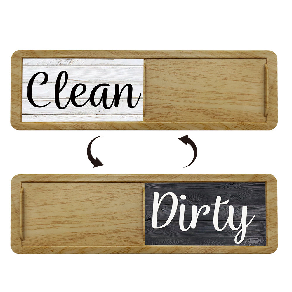 Magnetic Dirty Clean Dishwasher Sign for Kitchen Organization Style 1