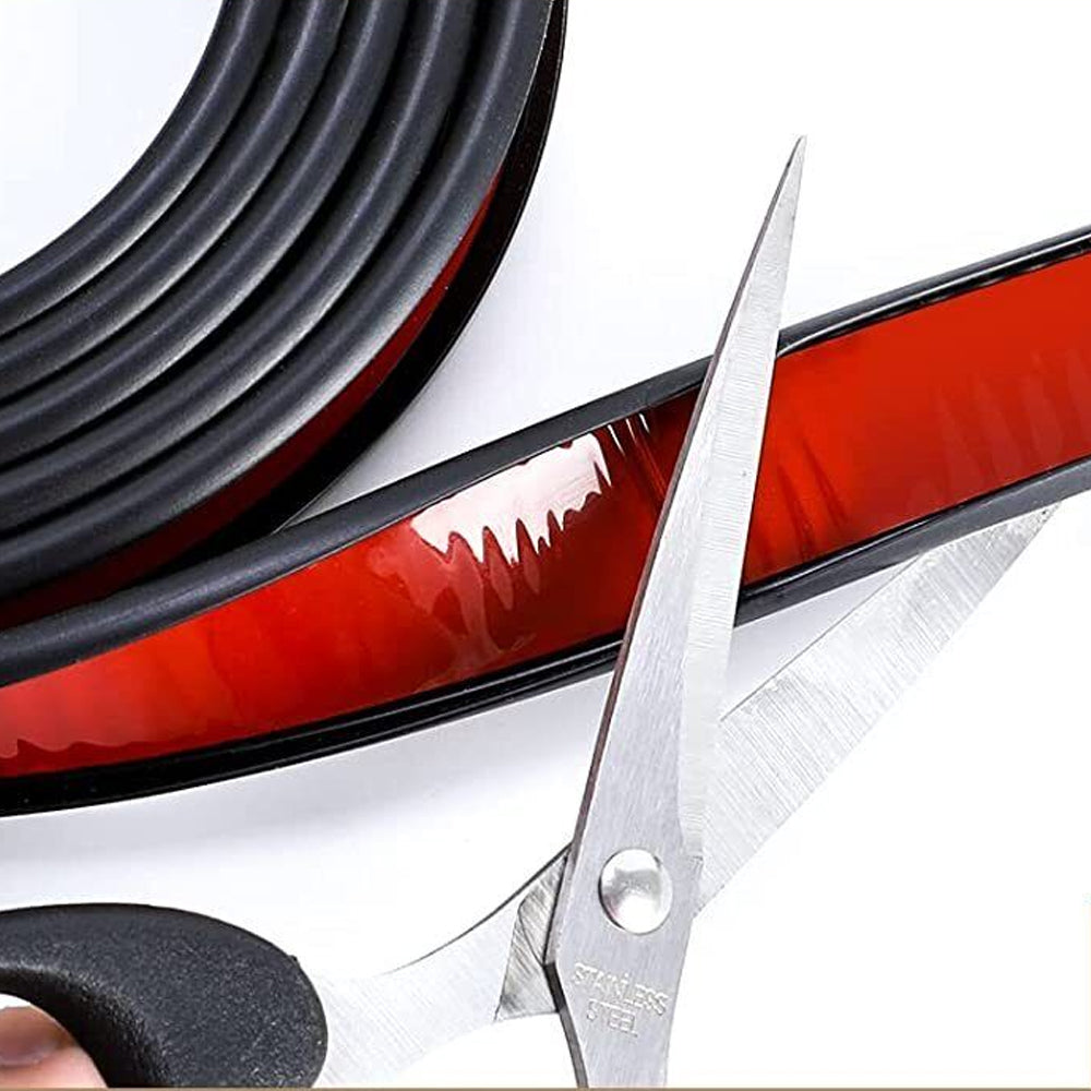 U-Shape Edge Banding Self Adhesive Edge Banding Corner and Collapsible Edge Protector for Cabinet Repair Black