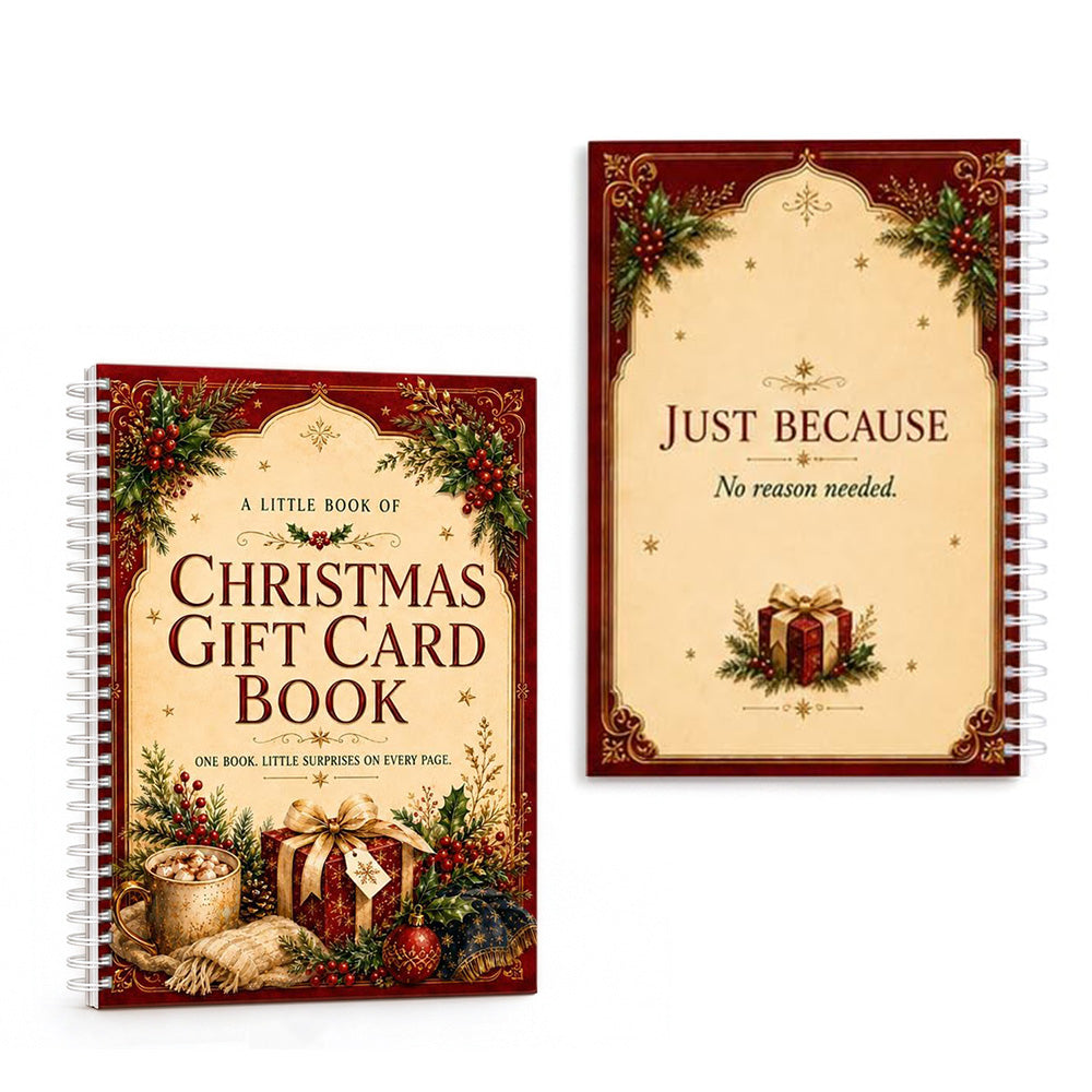Christmas Presents Card Book Spiral Bound Holder Organiser with Handwritten Notes Style B