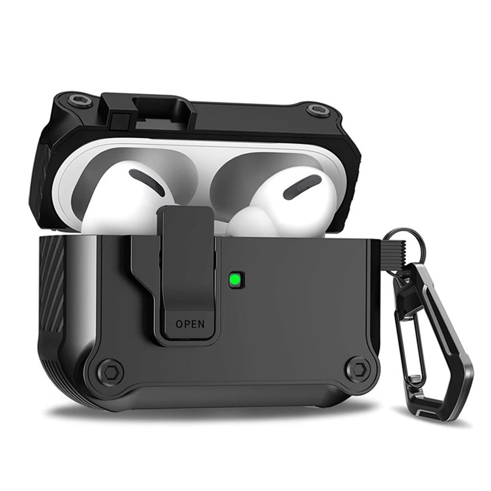 Compatible with AirPods 4th Gen Protective Case Cover with 2 Cleaning Pens Black