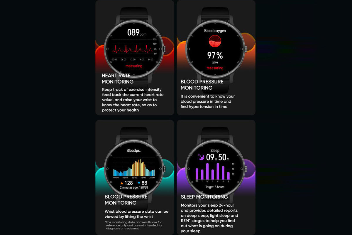 Smart Watches for Men Bluetooth Call Military Smart Watch with Heart Rate Sleep Monitor-Black