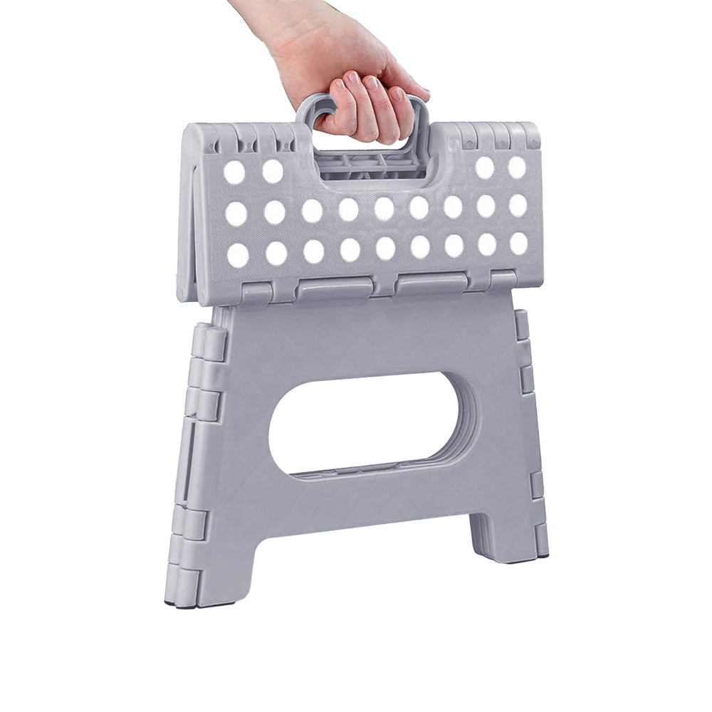 Folding Step Stool Portable Lightweight Stool for Adult Kids Gray