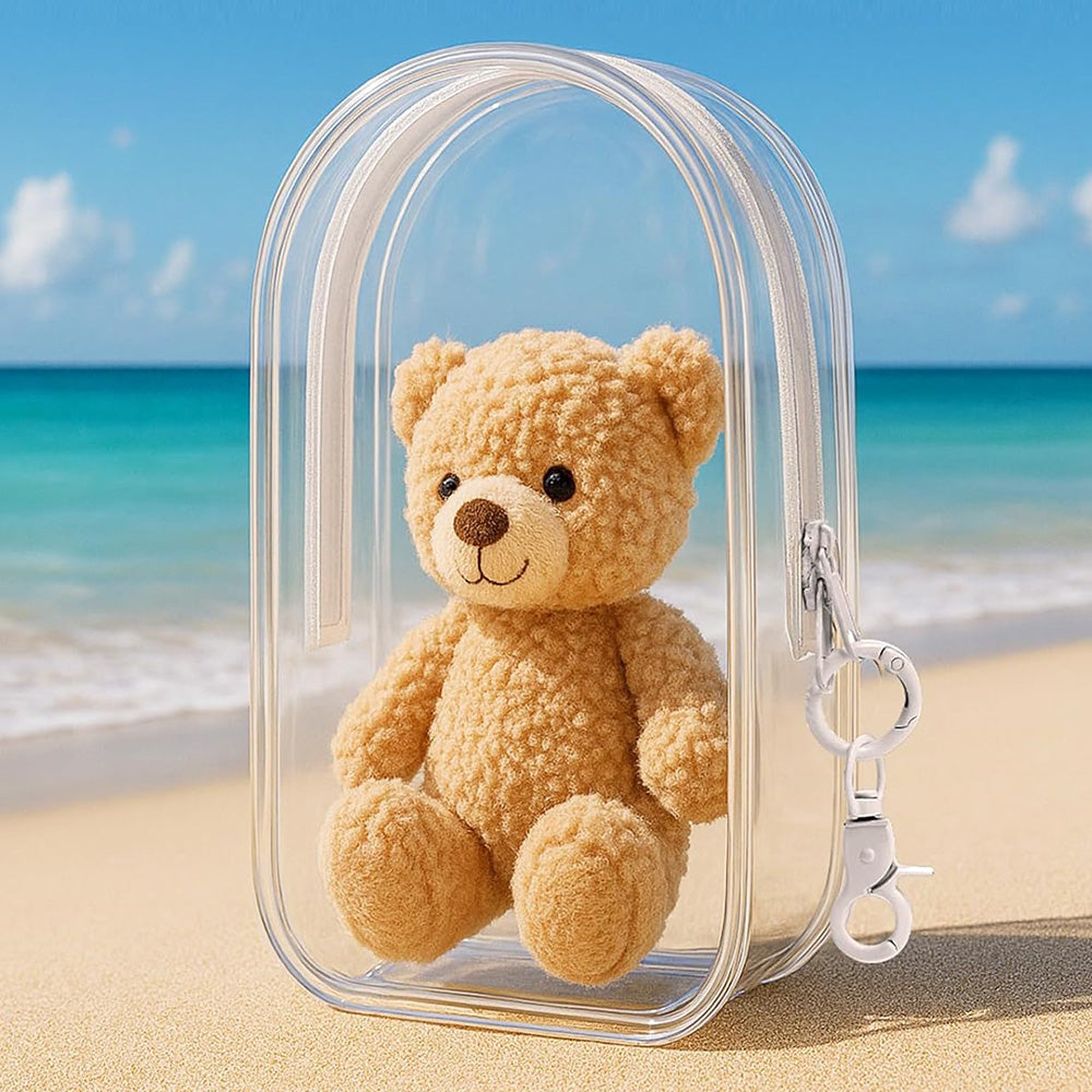 Transparent Carrier Bag Set for 15/17cm Labubu Doll Storage Case White
