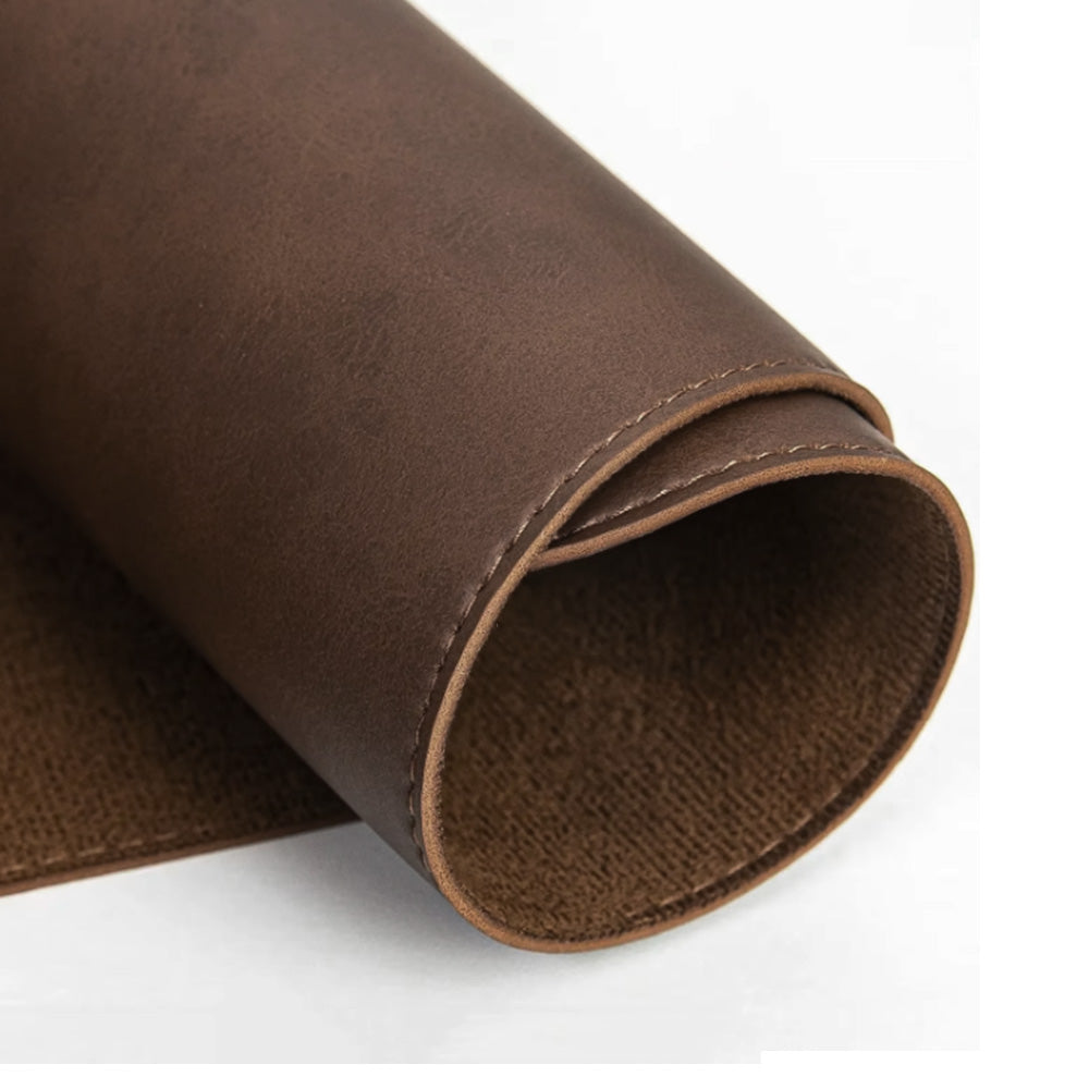 Water Resistant Mousepad PU Leather Large Mouse Pad Anti Slip Gaming Desk Mat Brown