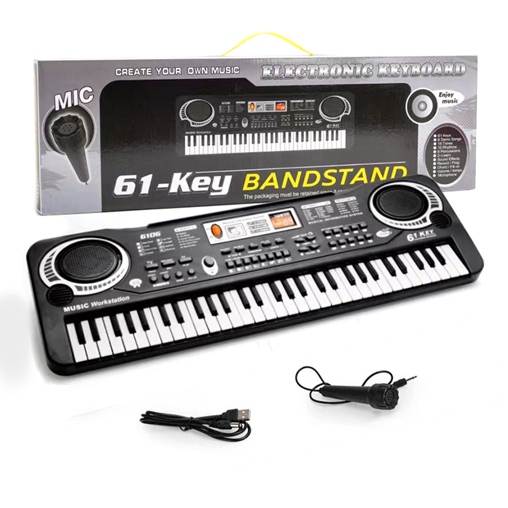 61 Keys Electric Piano Music Keyboard For Kids Beginner With Microphone