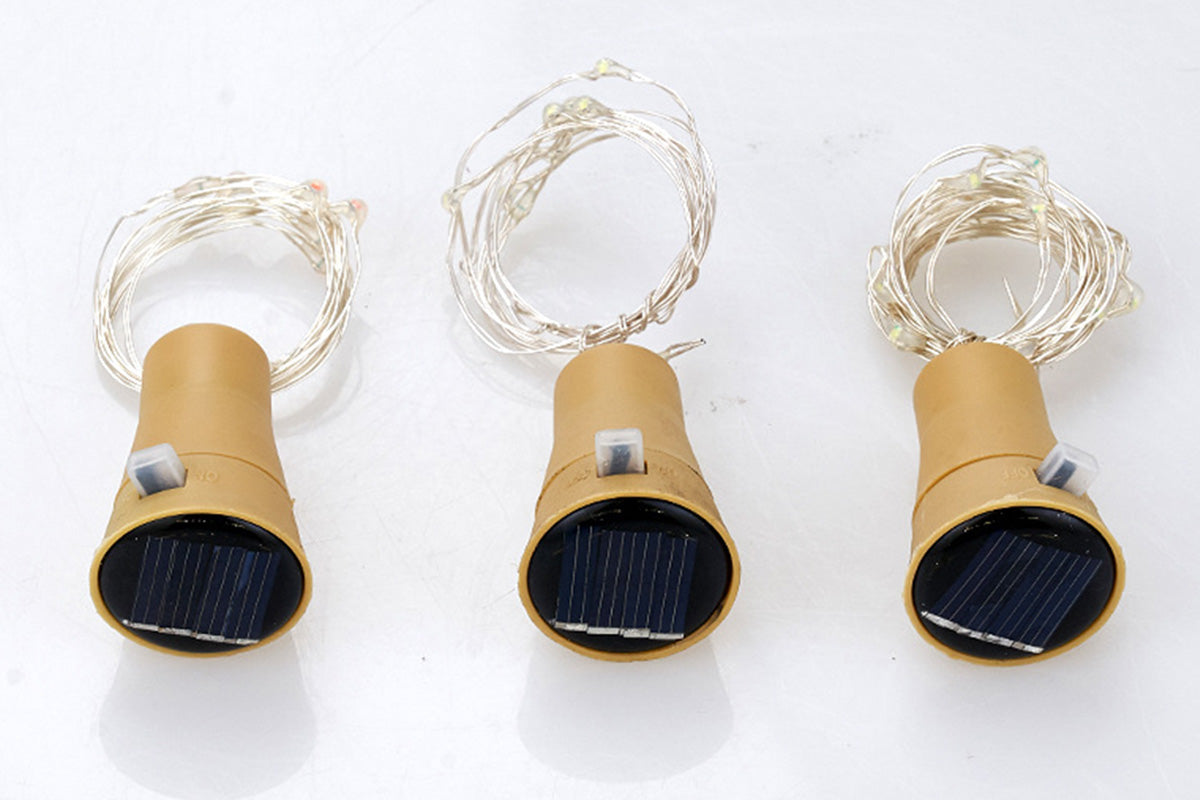 8Pcs 2m Solar Wine Bottle Light 20 LED Solar Cork String Light Fairy Light Wire Light
