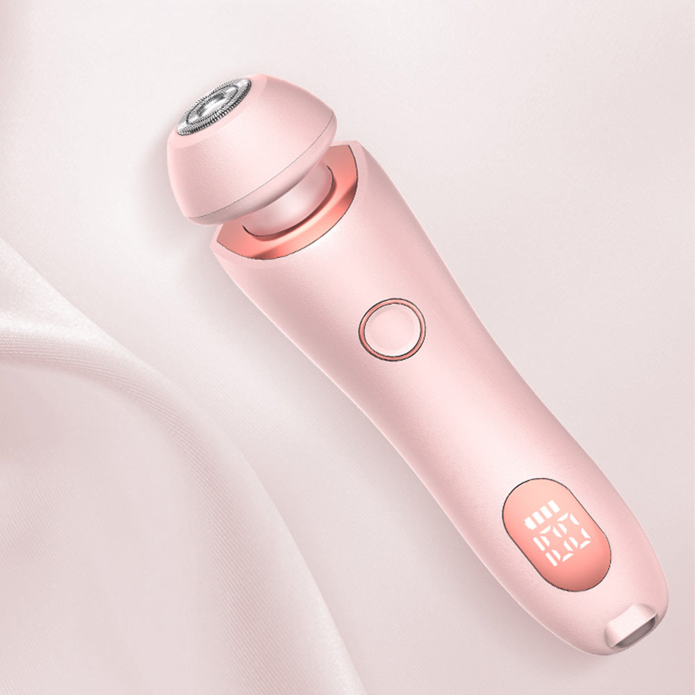 Dual Heads Electric Razor for Women Electric Shaver for Face Underarms Body Hair Pink