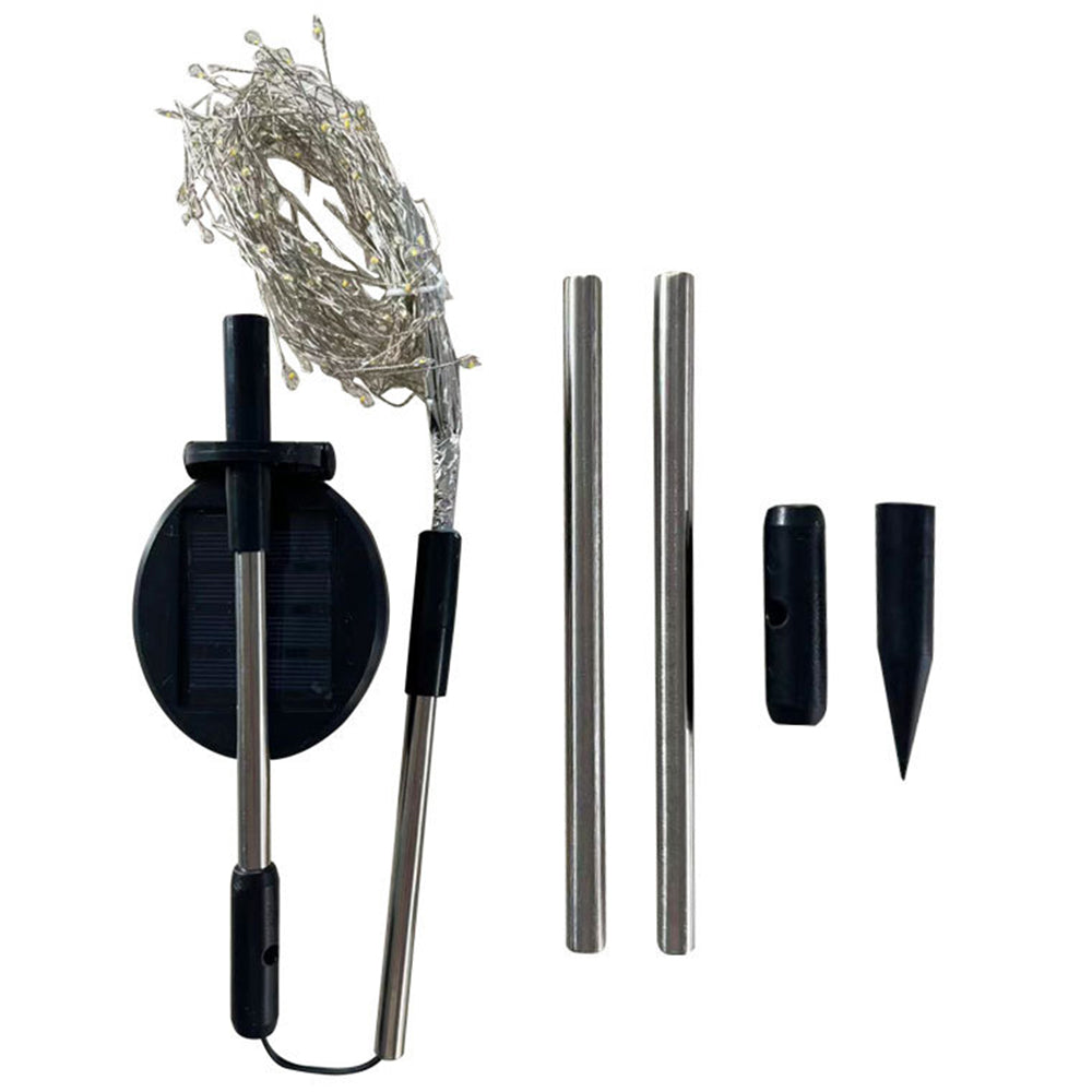 2Pcs Solar Firecracker Garden Lights DIY Outdoor Firework Landscape Lamp Christmas Party Decor Colorful