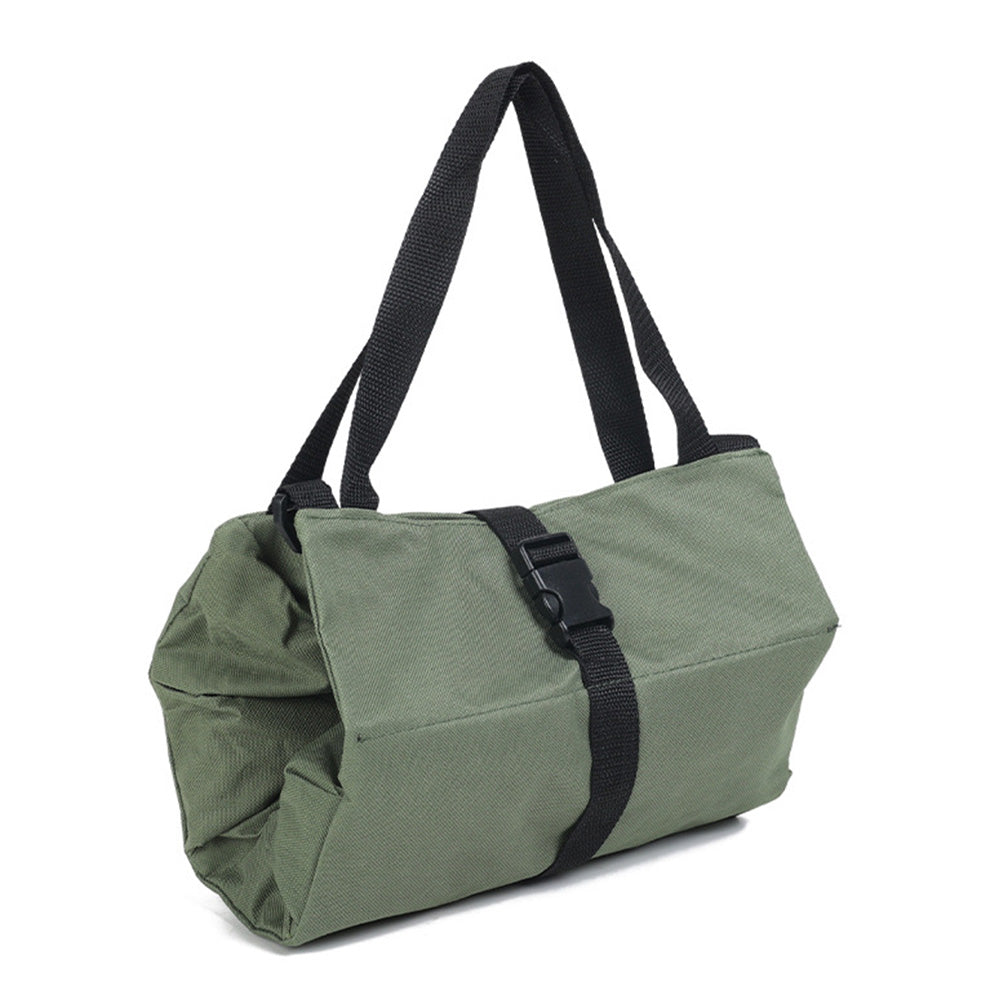 Roll Up Tool Bag Water Resistant Tool Organizer Zipper Pouch for Electricians Repairman Green