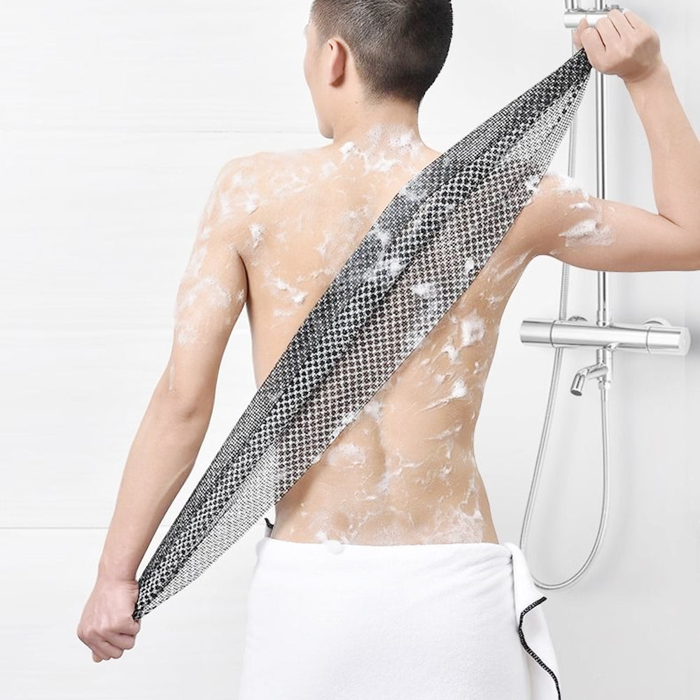 Set of 2Pcs Exfoliating Long Washcloth Back Scrubber Shower Bath Towel