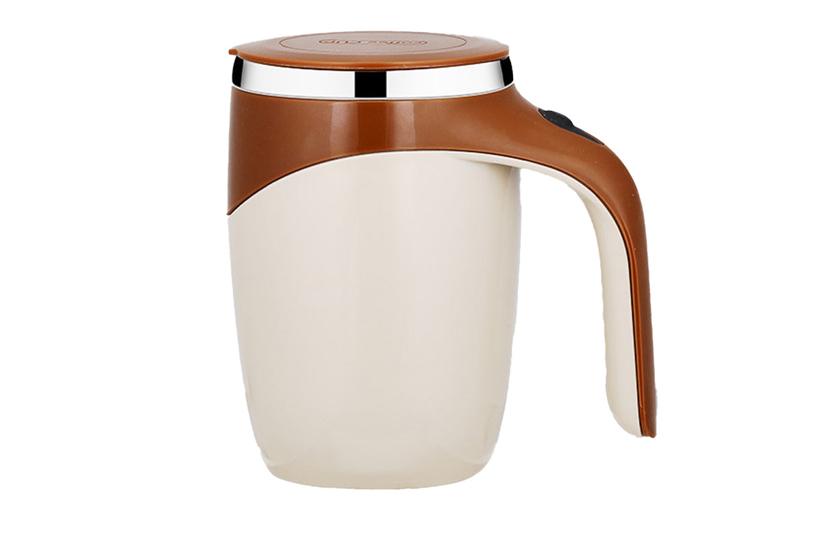 2Pcs Stainless Automatic Magnetic Stirring Coffee Cup For Coffee Milk Home Office Travel-Coffee