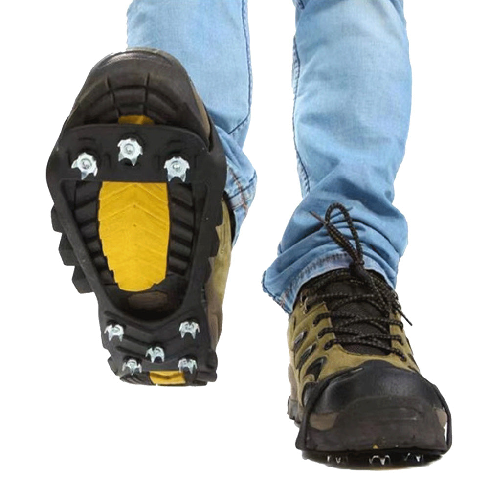 2 Pairs Ice Cleats Traction Crampons Snow Grips with 8 Spikes for Boots Shoes