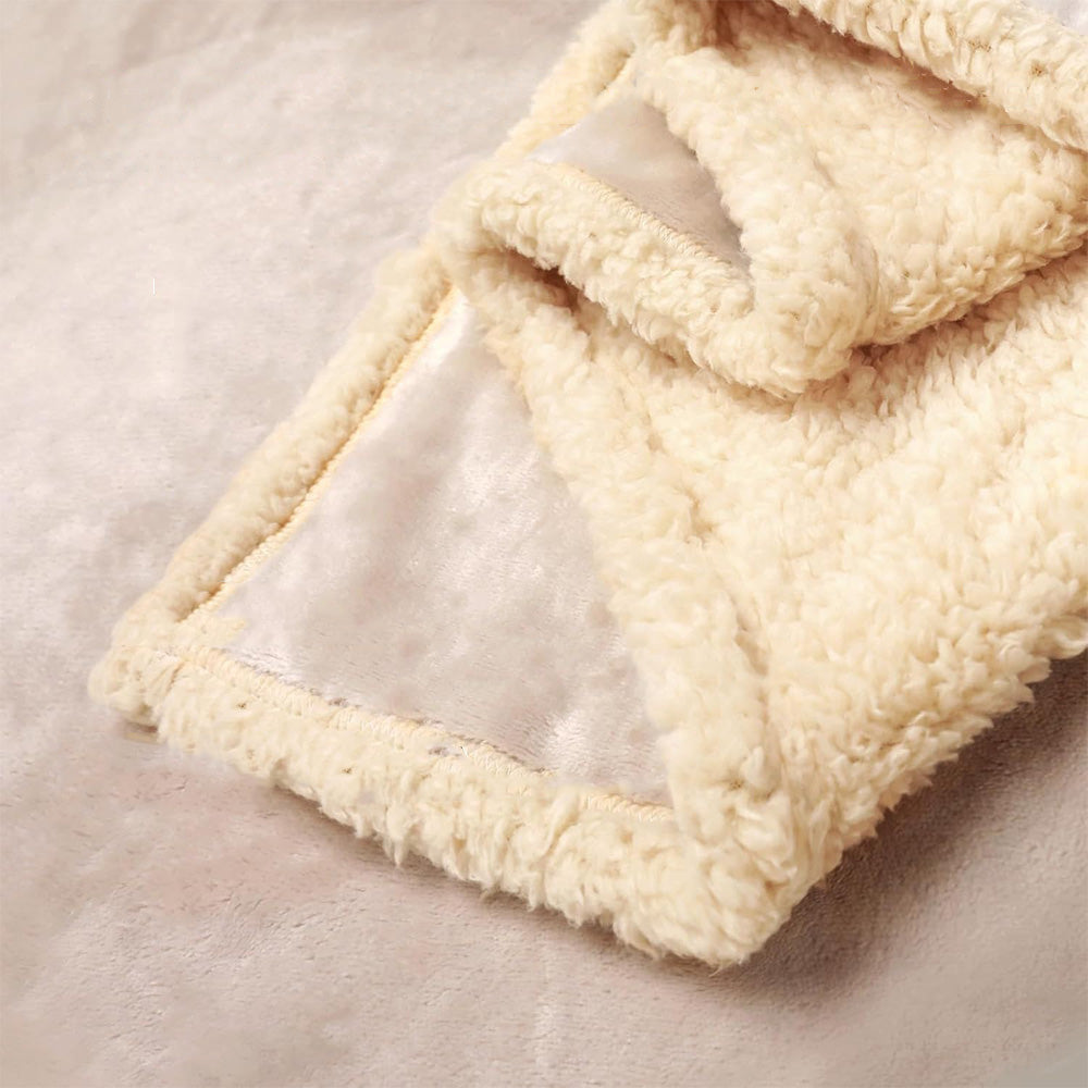 Reversible Pet Blanket Liquid Pee Proof Dog Blanket for Sofa Bed Couch Furniture Protector Cover Beige