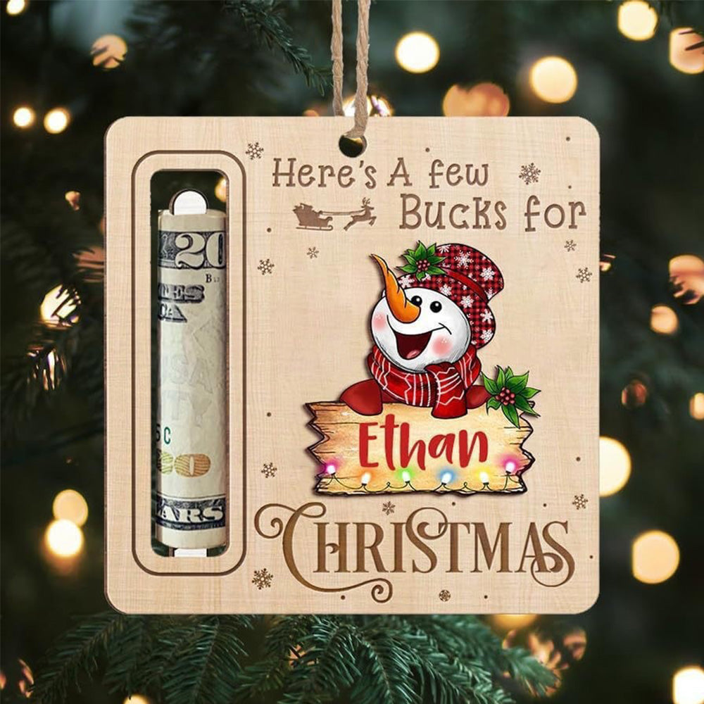 2Pcs Christmas Money Holders Funny Christmas Cash Holder Xmas Tree Hanging Ornaments Style 2