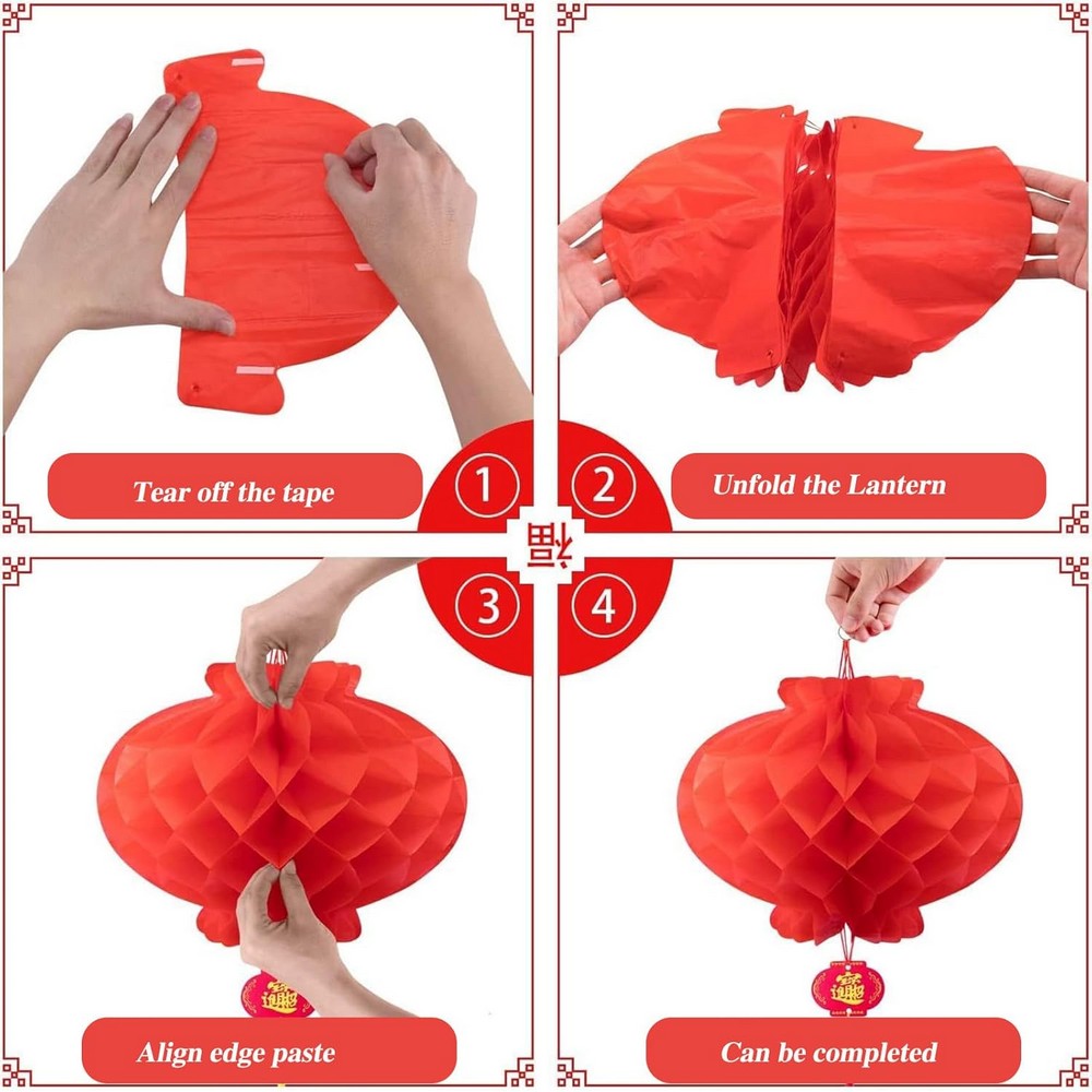 50Pcs Chinese New Year Lanterns Festival Decorations for Wedding and Restaurant
