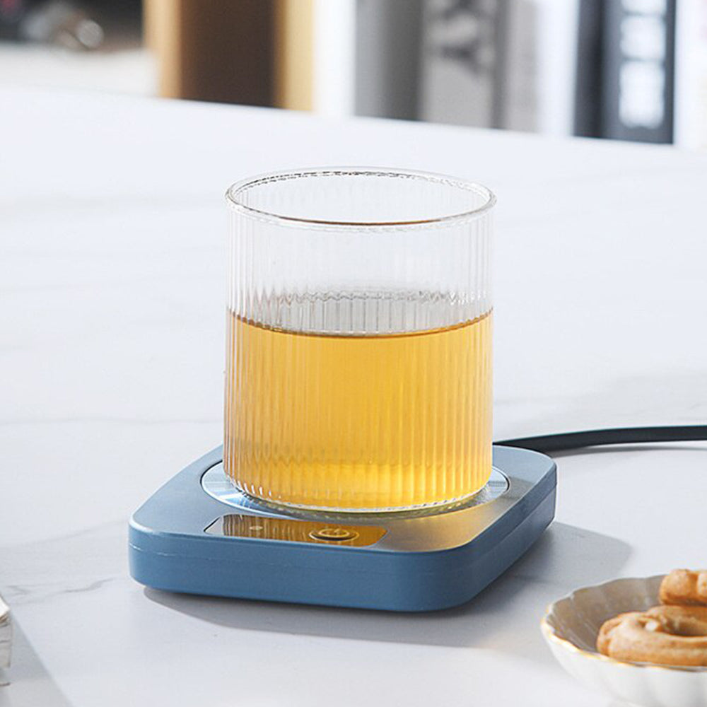 Electric Coffee Mug Warmer Milk Food Hot Plate Cup Warmer for Home Office Blue