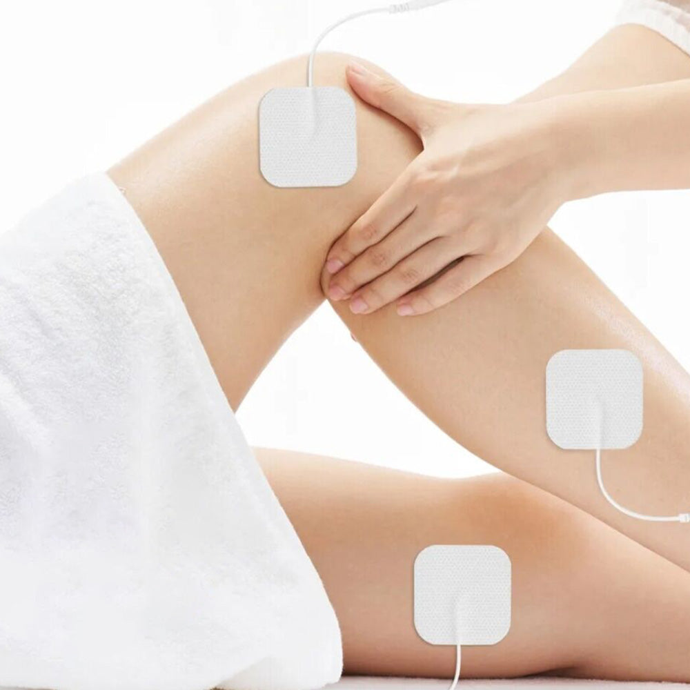 12Pcs 5 x 5cm Replacement Electrode Pads Self-Adhesive Massage Pads for TENS Machine