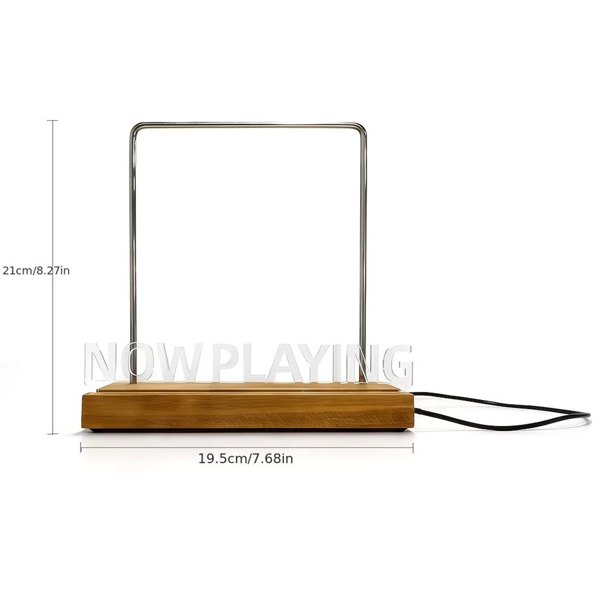 LED Now Playing Vinyl Record Storage and Display Stand with Light