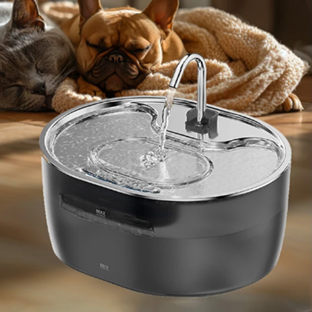 3.2L Pet Automatic Water Fountain Dog Cat Auto Water Dispenser Grey