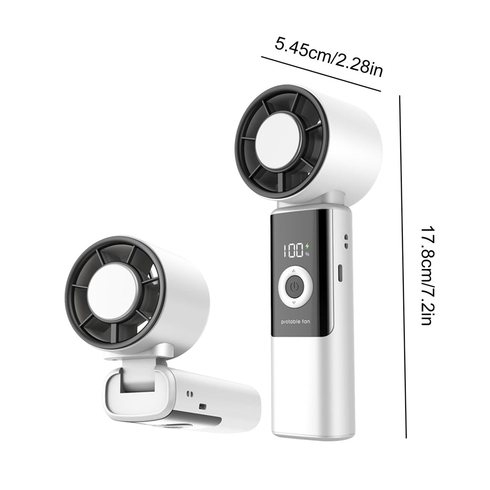 Semiconductor Cooling Handheld Fan 199 Speeds Portable Fan - White
