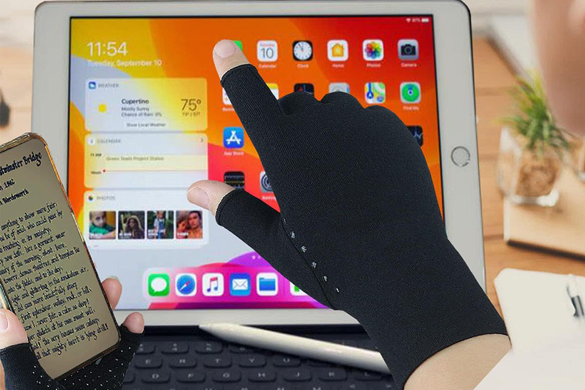 Women Arthritis Compression Gloves Anti-Slip for Hand Pain and Osteoarthritis -Black