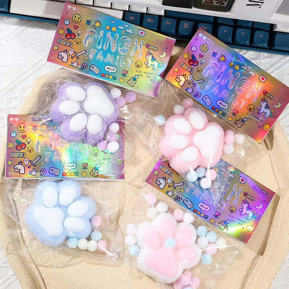 4Pcs Cat Paw Squishy Stress Relief Fidget Toys ¨C For Kids and Adults