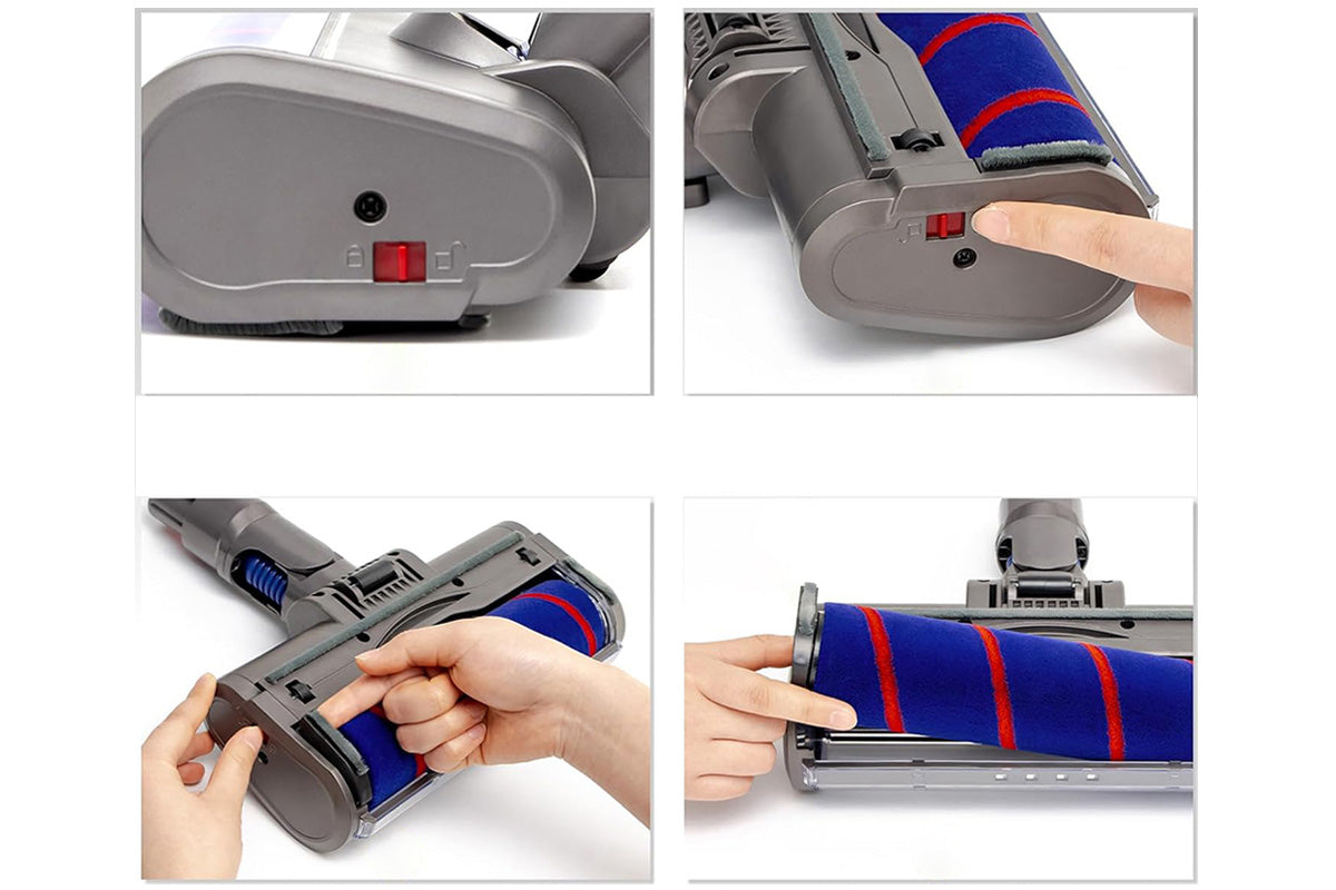 Vacuum Soft Roller Brush Head for Dyson V7 V15 Hardwood Floor Cleaner with LED Light