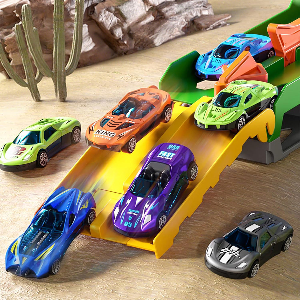 Dinosaur Transport Truck Toy Set with 12PCS Cars for Boys �Car & Truck Set Green