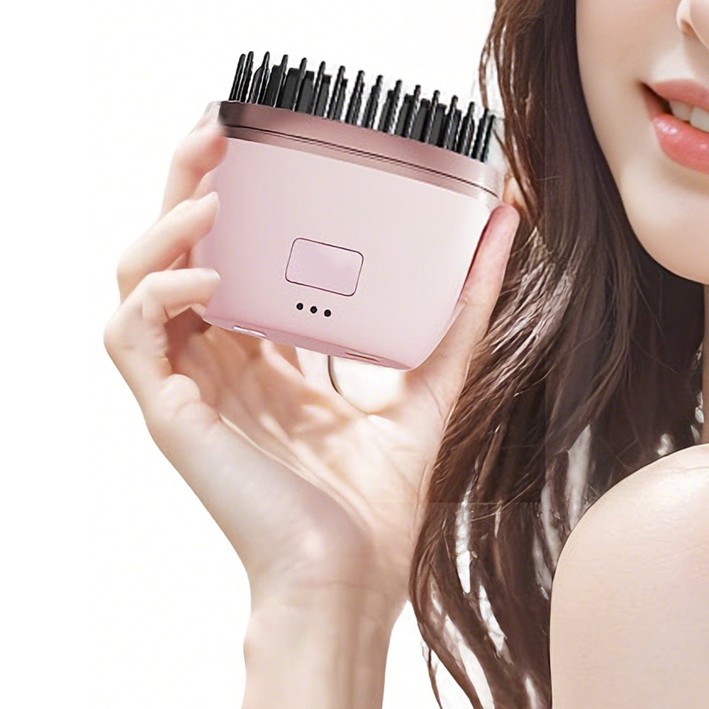 Rechargeable Portable Mini Straight Hair Comb-Pink