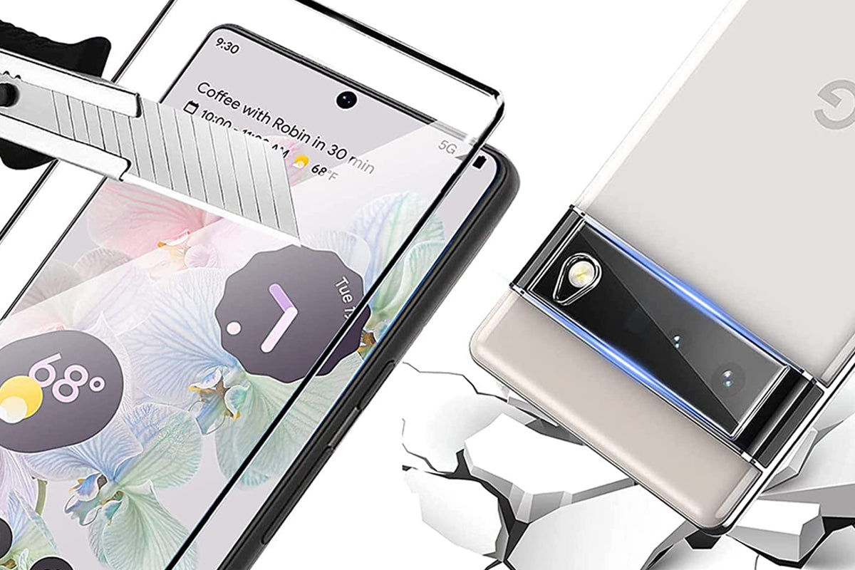 4Pcs Set Tempered Glass Screen Camera Lens Protectors Compatible with Google Pixel 6A