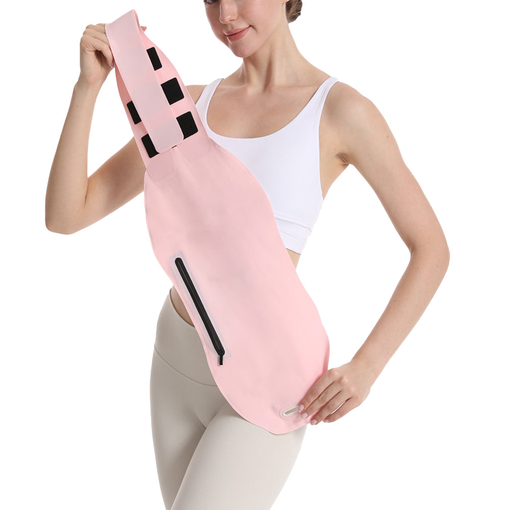 4-Pieces Set Castor Oil Wrap Packs with A Waist Extension Strap Reusable Compress Castor Oil Wrap for Waist Breast and Neck
