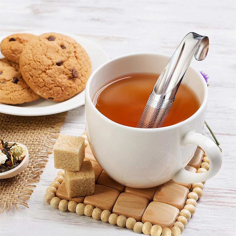 2-Pack Stainless Steel Long Handle Tea Infuser with Hook
