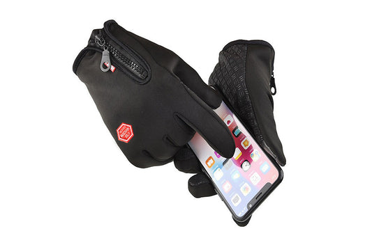 Winter Gloves Touch Screen Water Resistant Windproof Thermal for Cycling-Black